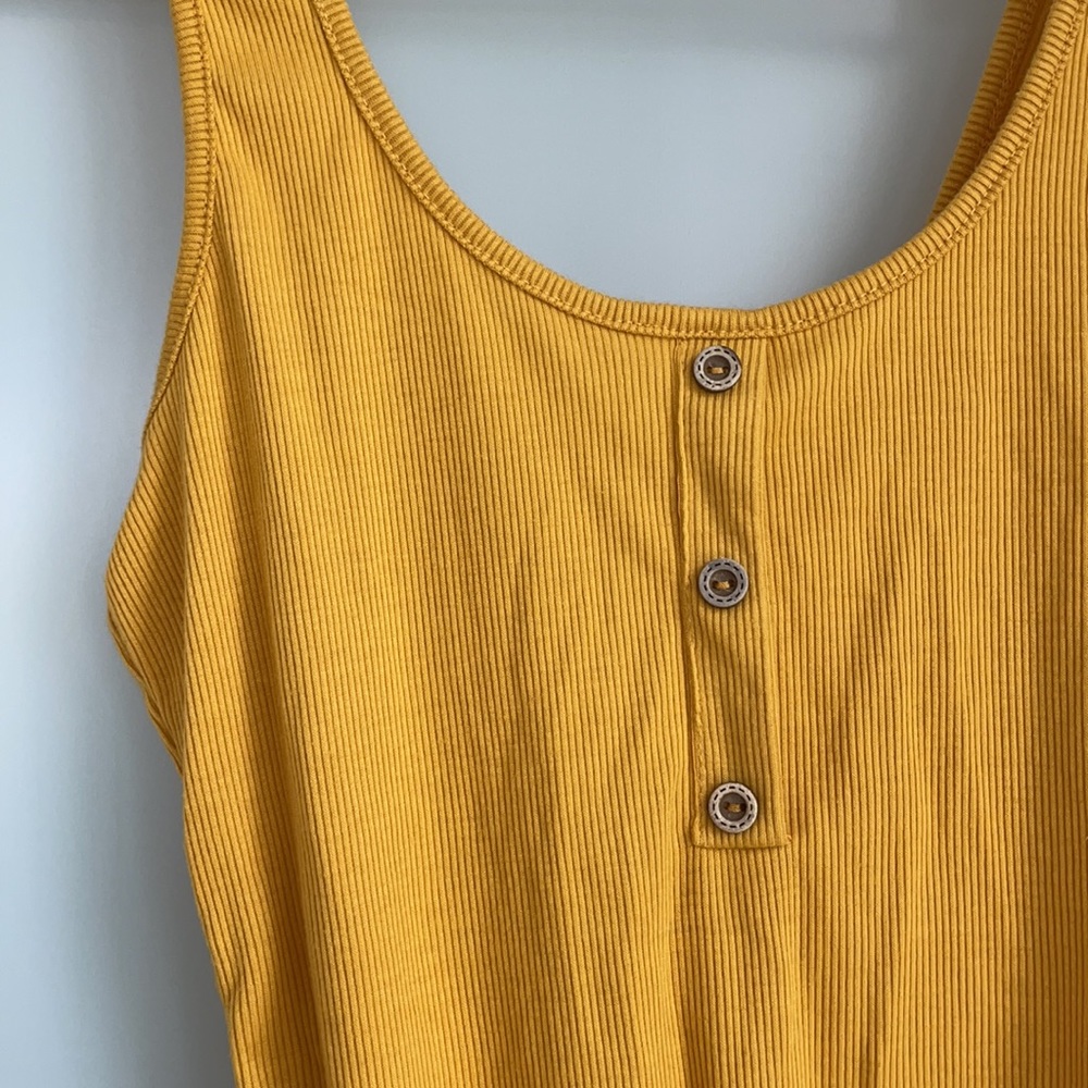 Ribbed Mustard Bodysuit